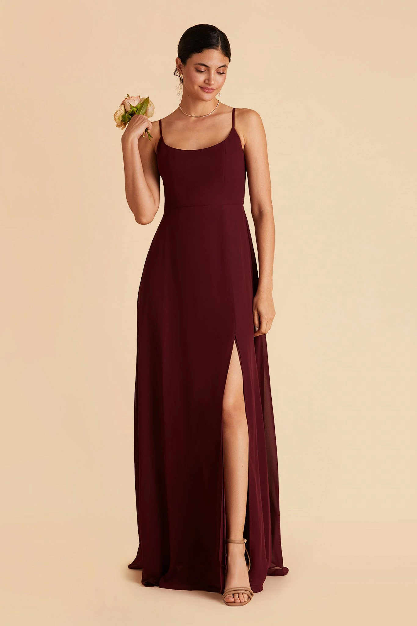 Amy Chiffon Dress - Cabernet 6 Amy Chiffon Dress - Cabernet - Image 6