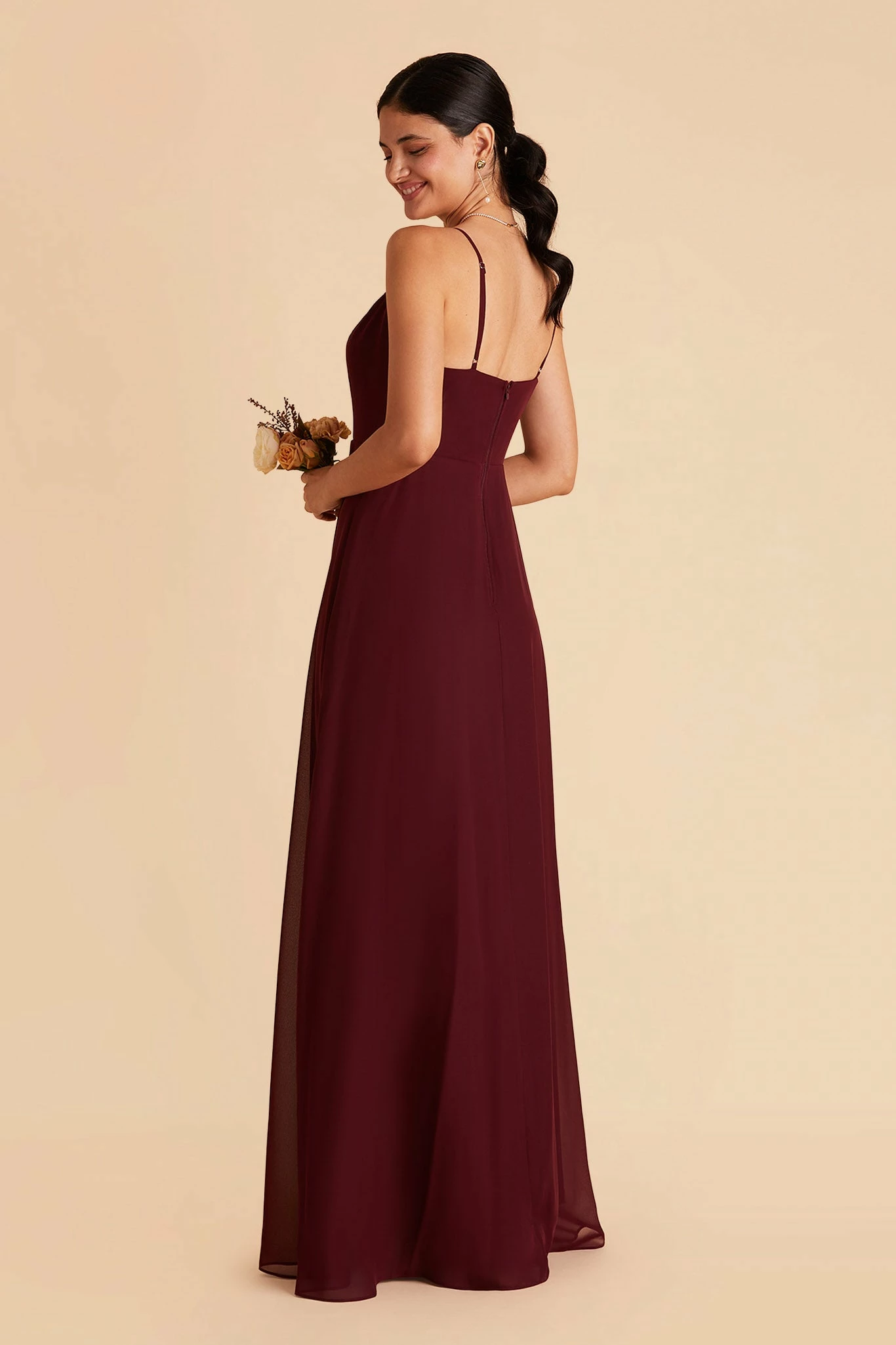 Amy Chiffon Dress - Cabernet 7 Amy Chiffon Dress - Cabernet - Image 7