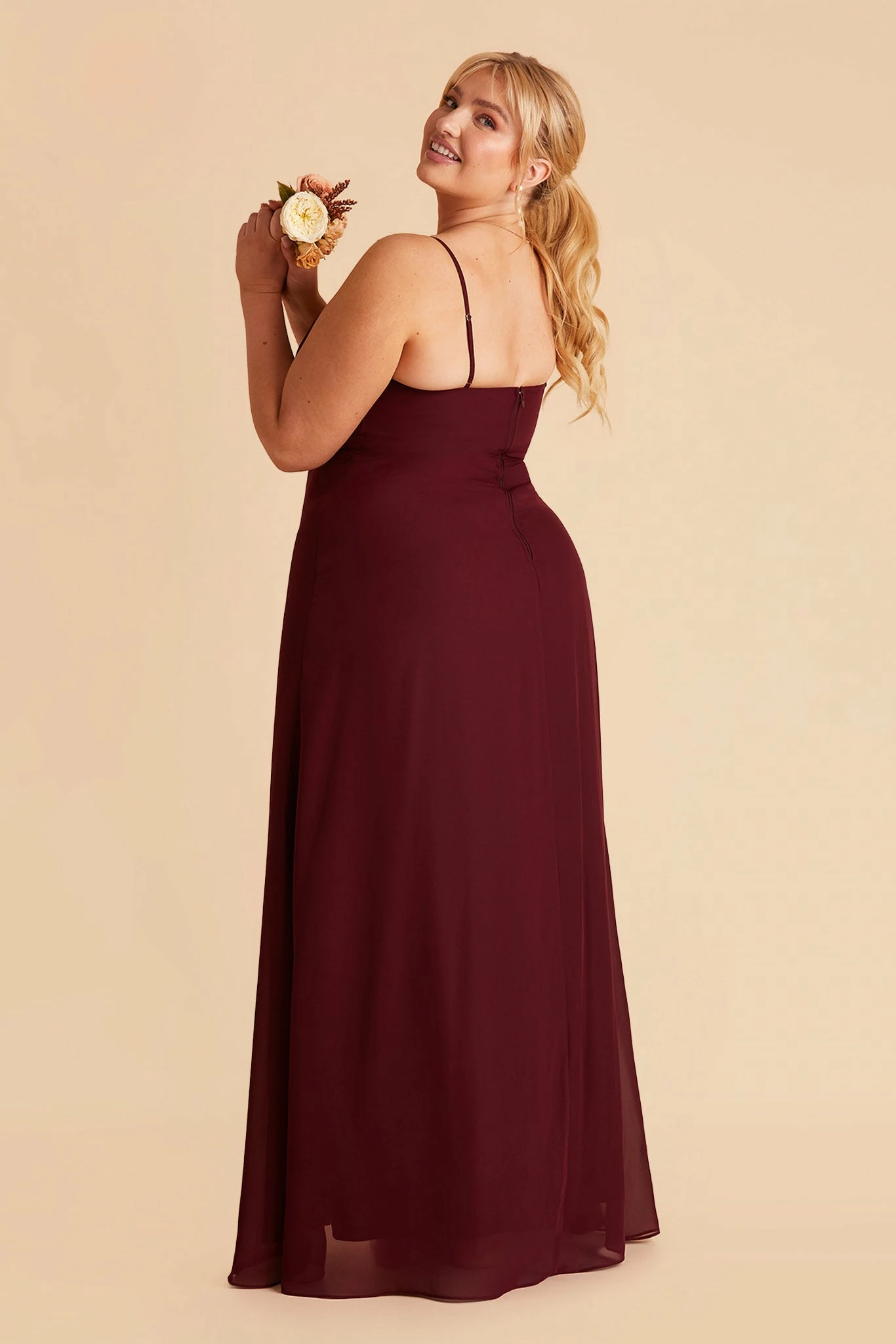 Amy Chiffon Dress - Cabernet 11 Amy Chiffon Dress - Cabernet - Image 11