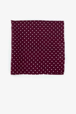 Didi Pocket Square - Cabernet Dot