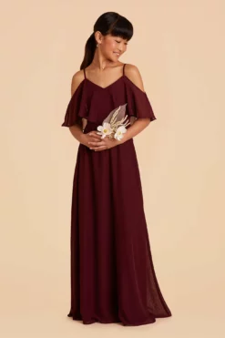 Janie Convertible Junior Dress - Cabernet -US Skirt Sales 2024 cabernet janie convertible junior bridesmaid dress 01