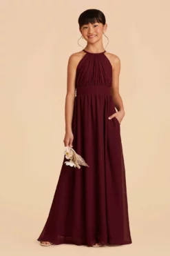 Sienna Junior Dress - Cabernet
