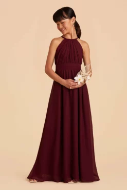 Sienna Junior Dress - Cabernet -US Skirt Sales 2024 cabernet sienna junior bridesmaid dress 05