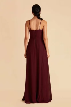 Winnie Convertible Chiffon Dress - Cabernet -US Skirt Sales 2024 cabernet winnie convertible bridesmaid dress 01