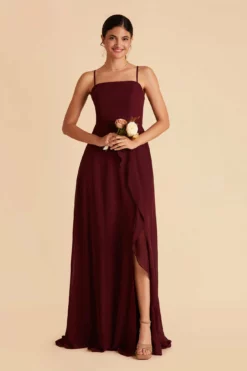 Winnie Convertible Chiffon Dress - Cabernet -US Skirt Sales 2024 cabernet winnie convertible bridesmaid dress 03