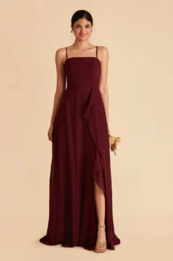 Winnie Convertible Chiffon Dress - Cabernet -US Skirt Sales 2024 cabernet winnie convertible bridesmaid dress 05