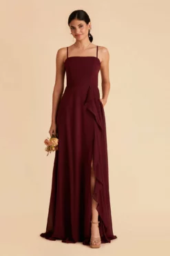Winnie Convertible Chiffon Dress - Cabernet -US Skirt Sales 2024 cabernet winnie convertible bridesmaid dress 06