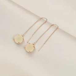 Freddie Threader Earrings - Champagne -US Skirt Sales 2024 champagne freddie threader earrings accessories 02