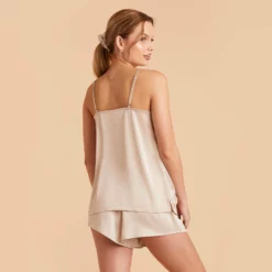 Olivia Satin Cami Top - Champagne -US Skirt Sales 2024 champagne olivia satin cami top bridesmaid pajamas 04