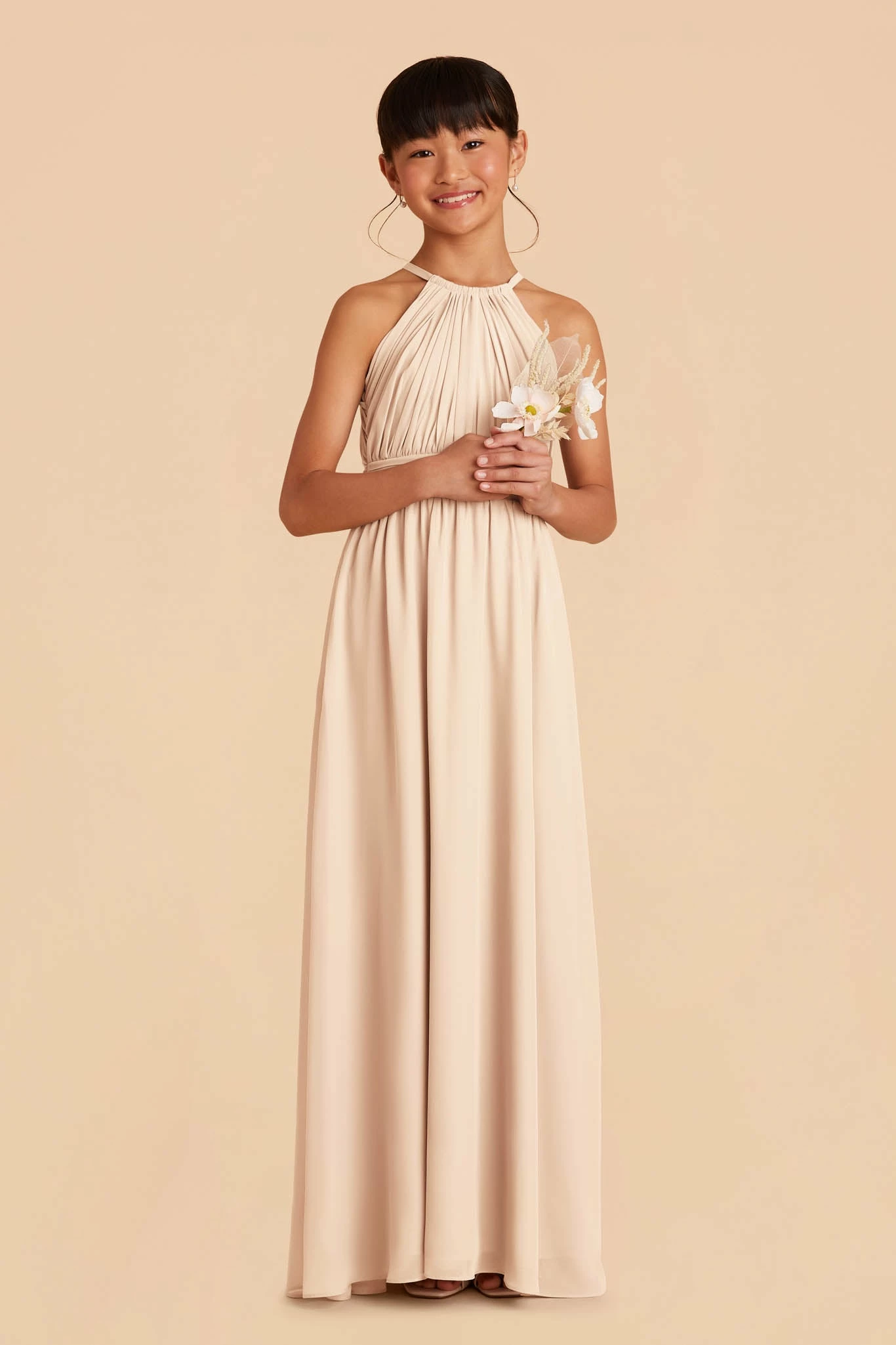 Sienna Junior Dress - Champagne 1 Sienna Junior Dress - Champagne