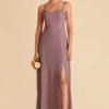 Amy Chiffon Dress - Dark Mauve