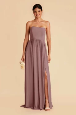 August Convertible Dress - Dark Mauve 11 August Convertible Dress - Dark Mauve -US Skirt Sales 2024 dark mauve august convertible slit bridesmaid dress 02