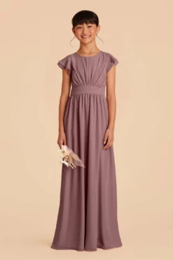 Celine Junior Dress - Dark Mauve -US Skirt Sales 2024 dark mauve celine junior bridesmaid dress 01