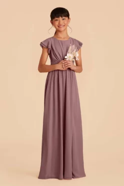Celine Junior Dress - Dark Mauve -US Skirt Sales 2024 dark mauve celine junior bridesmaid dress 02