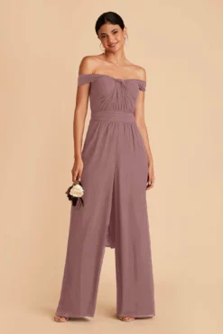 Gigi Convertible Jumpsuit - Dark Mauve -US Skirt Sales 2024 dark mauve gigi convertible bridesmaid jumpsuit 02
