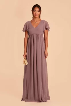 Hannah Empire Dress - Dark Mauve -US Skirt Sales 2024 dark mauve hannah bridesmaid dress 01