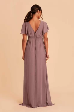 Hannah Empire Dress - Dark Mauve -US Skirt Sales 2024 dark mauve hannah bridesmaid dress 04