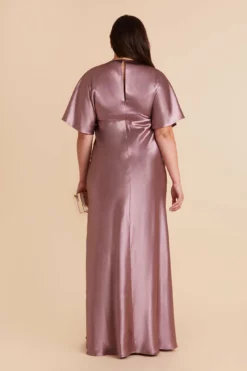 Jesse Shiny Satin Dress - Dark Mauve 23 Jesse Shiny Satin Dress - Dark Mauve -US Skirt Sales 2024 dark mauve jesse satin plus size bridesmaid dress 05