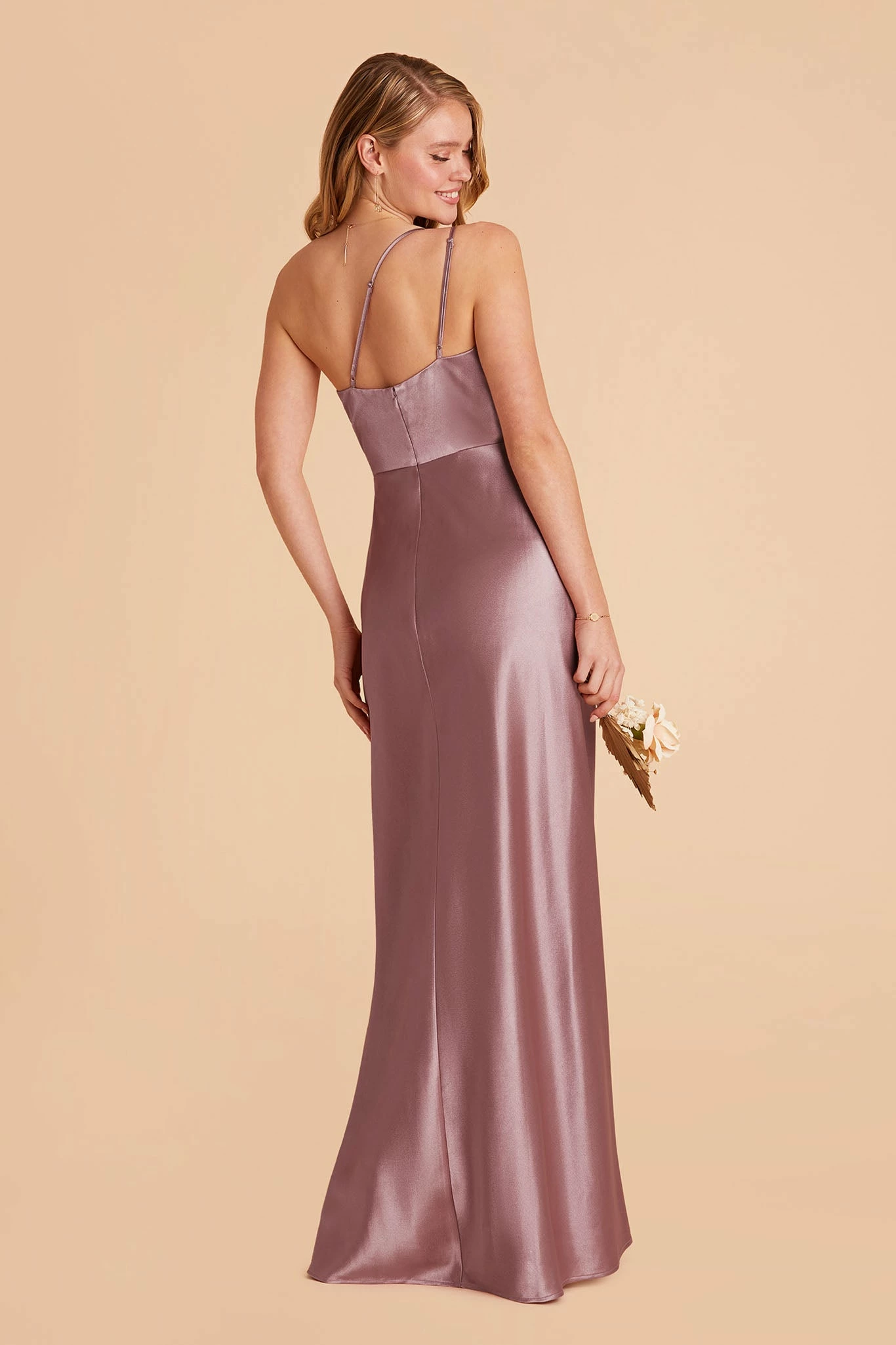 Kensie Shiny Satin Dress- Dark Mauve 3 Kensie Shiny Satin Dress- Dark Mauve - Image 3