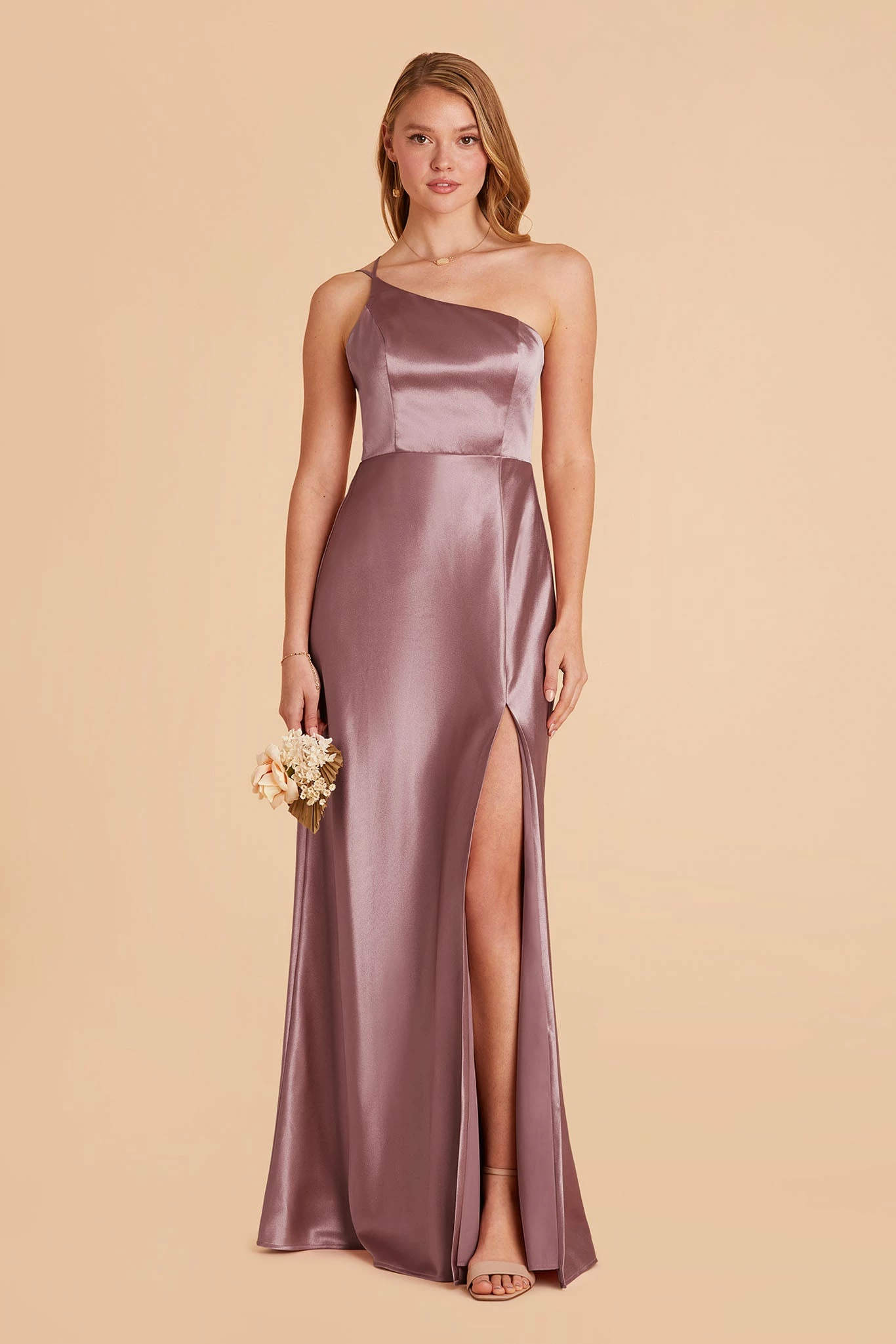 Kensie Shiny Satin Dress- Dark Mauve 4 Kensie Shiny Satin Dress- Dark Mauve - Image 4
