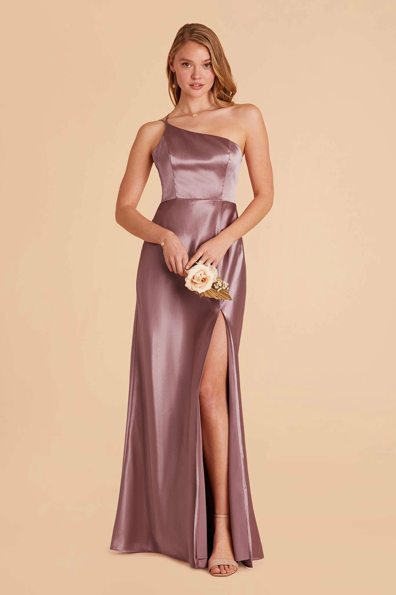 Kensie Shiny Satin Dress- Dark Mauve 1 Kensie Shiny Satin Dress- Dark Mauve