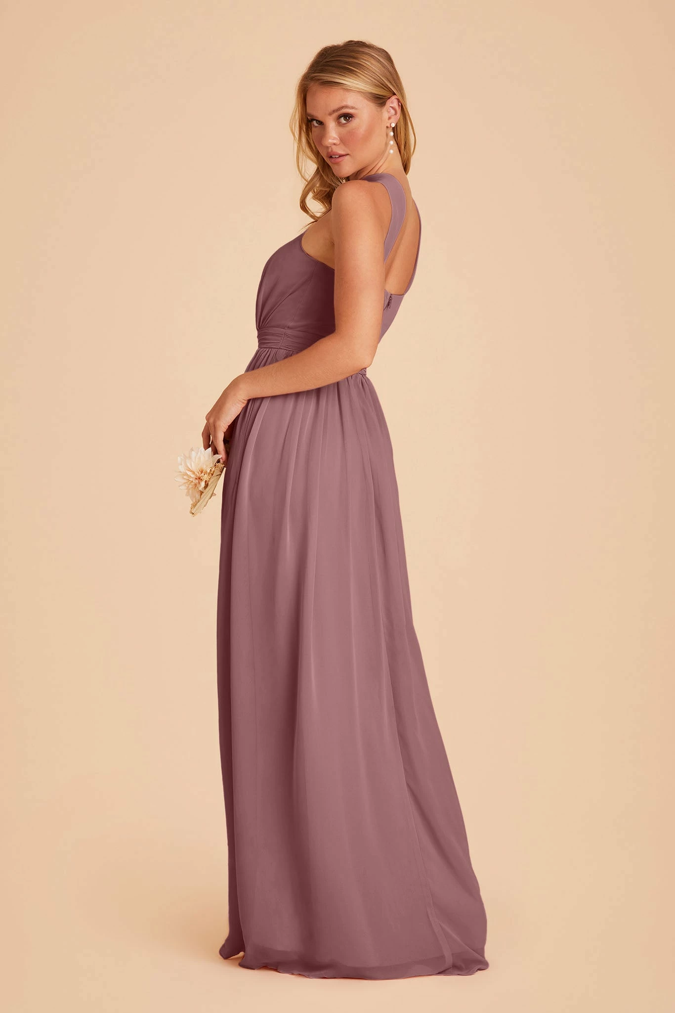 Kiko Chiffon Dress - Dark Mauve 4 Kiko Chiffon Dress - Dark Mauve - Image 4