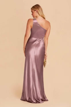 Kira Shiny Satin Dress - Dark Mauve 12 Kira Shiny Satin Dress - Dark Mauve -US Skirt Sales 2024 dark mauve kira satin bridesmaid dress 04