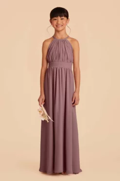 Sienna Junior Dress - Dark Mauve -US Skirt Sales 2024 dark mauve sienna junior bridesmaid dress 01