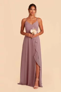 Theresa Chiffon Dress - Dark Mauve 10 Theresa Chiffon Dress - Dark Mauve -US Skirt Sales 2024 dark mauve theresa convertible slit bridesmaid dress 02