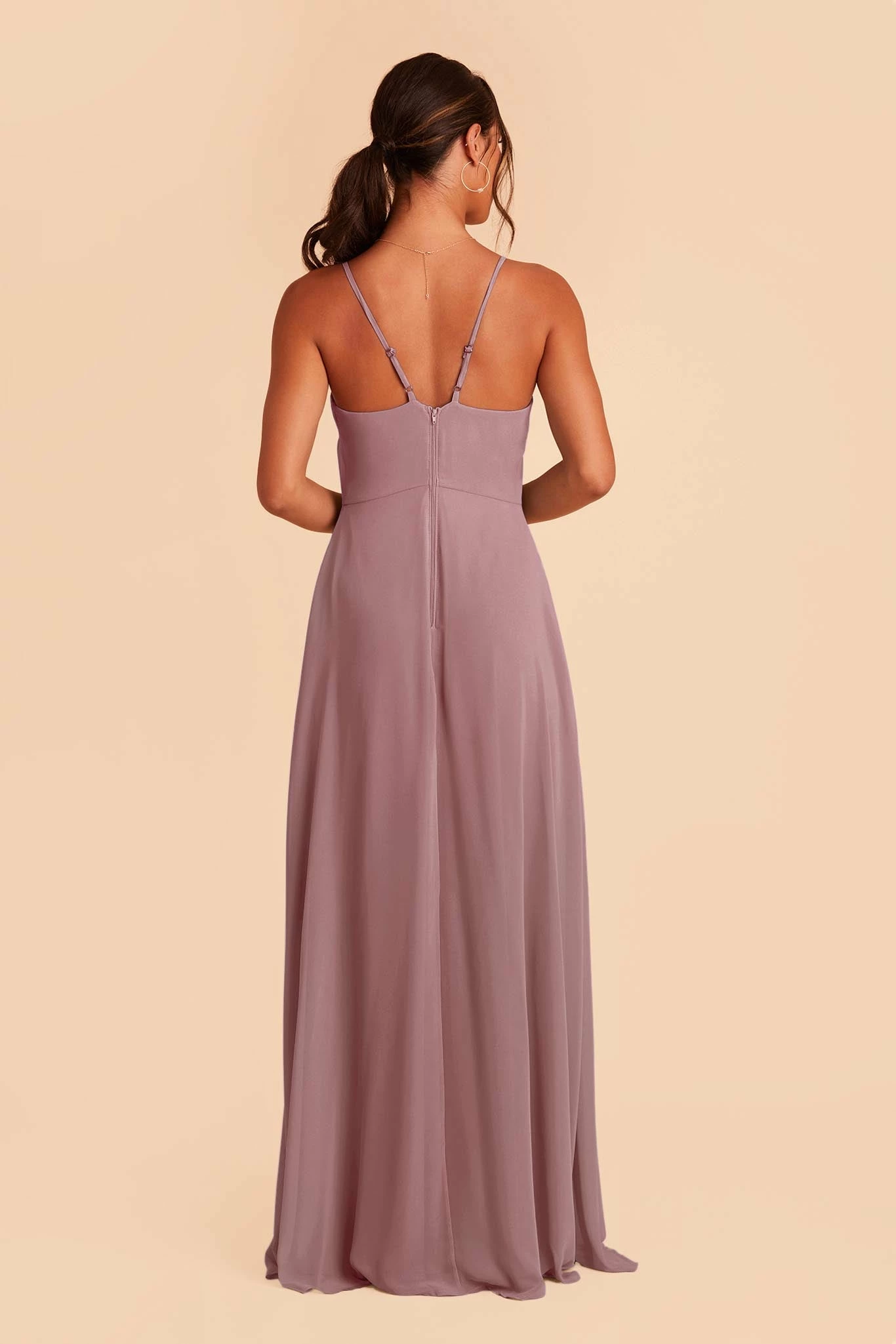 Theresa Chiffon Dress - Dark Mauve 6 Theresa Chiffon Dress - Dark Mauve - Image 6