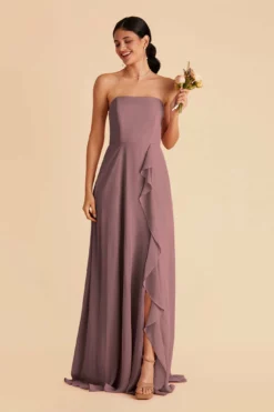 Winnie Convertible Chiffon Dress - Dark Mauve