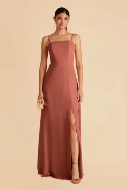 Chris Convertible Chiffon Dress - Desert Rose -US Skirt Sales 2024 desert rose chris convertible bridesmaid dress 02