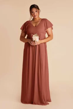 Hannah Empire Dress - Desert Rose 10 Hannah Empire Dress - Desert Rose -US Skirt Sales 2024 desert rose hannah plus size bridesmaid dress 01