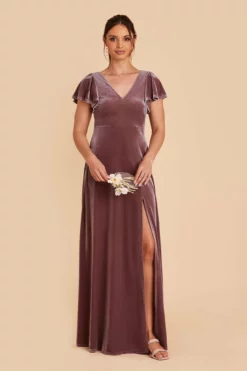 Hannah Velvet Dress - Desert Rose 12 Hannah Velvet Dress - Desert Rose -US Skirt Sales 2024 desert rose hannah velvet bridesmaid dress 01