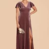 Hannah Velvet Dress - Desert Rose