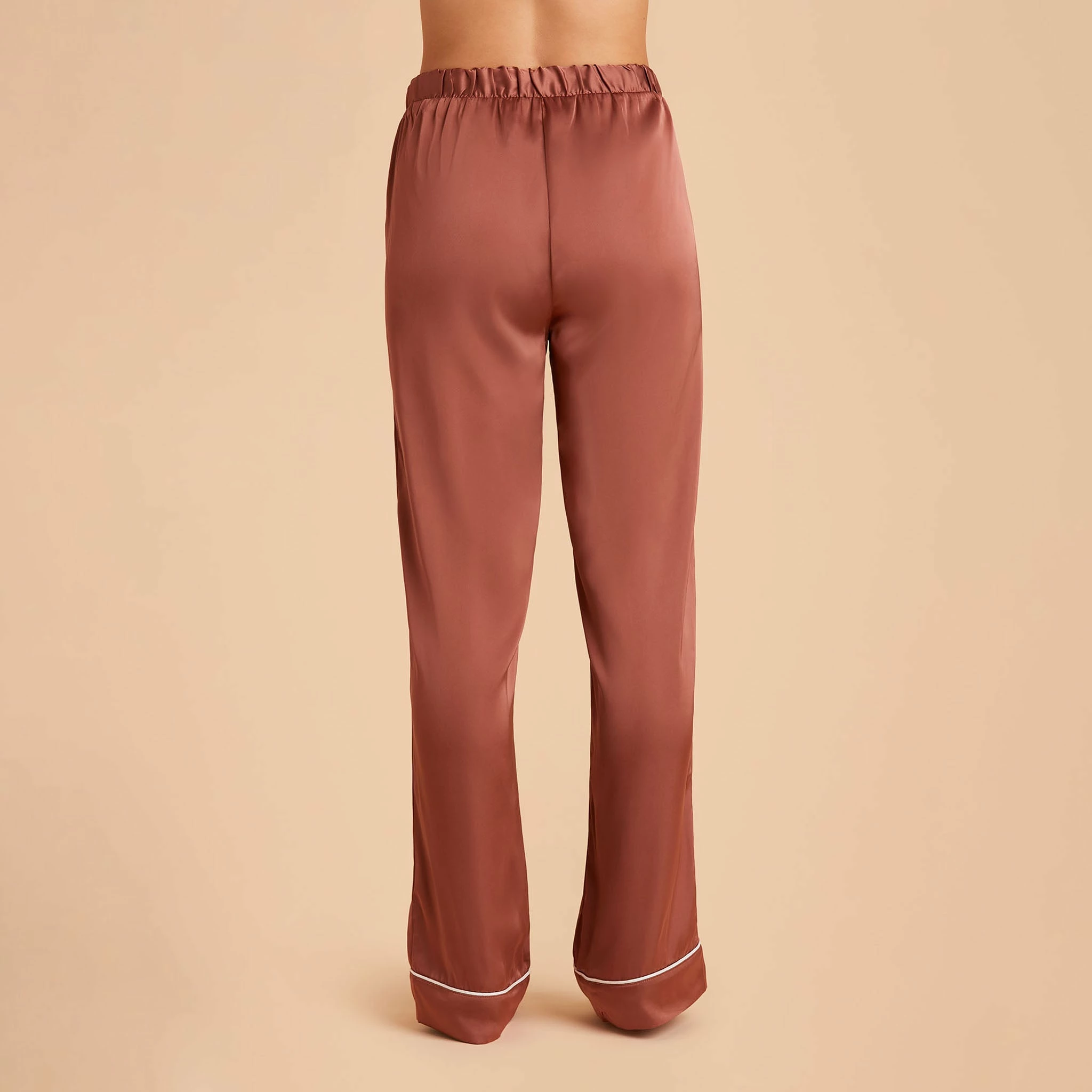Jonny Satin Pajama Pants - Desert Rose 4 Jonny Satin Pajama Pants - Desert Rose - Image 4