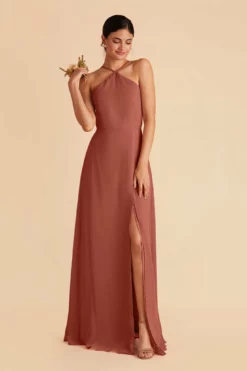Juliet Chiffon Dress - Desert Rose 10 Juliet Chiffon Dress - Desert Rose -US Skirt Sales 2024 desert rose juliet slit bridesmaid dress 03