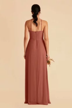 Juliet Chiffon Dress - Desert Rose 12 Juliet Chiffon Dress - Desert Rose -US Skirt Sales 2024 desert rose juliet slit bridesmaid dress 04
