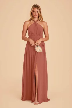 Kiko Chiffon Dress - Desert Rose