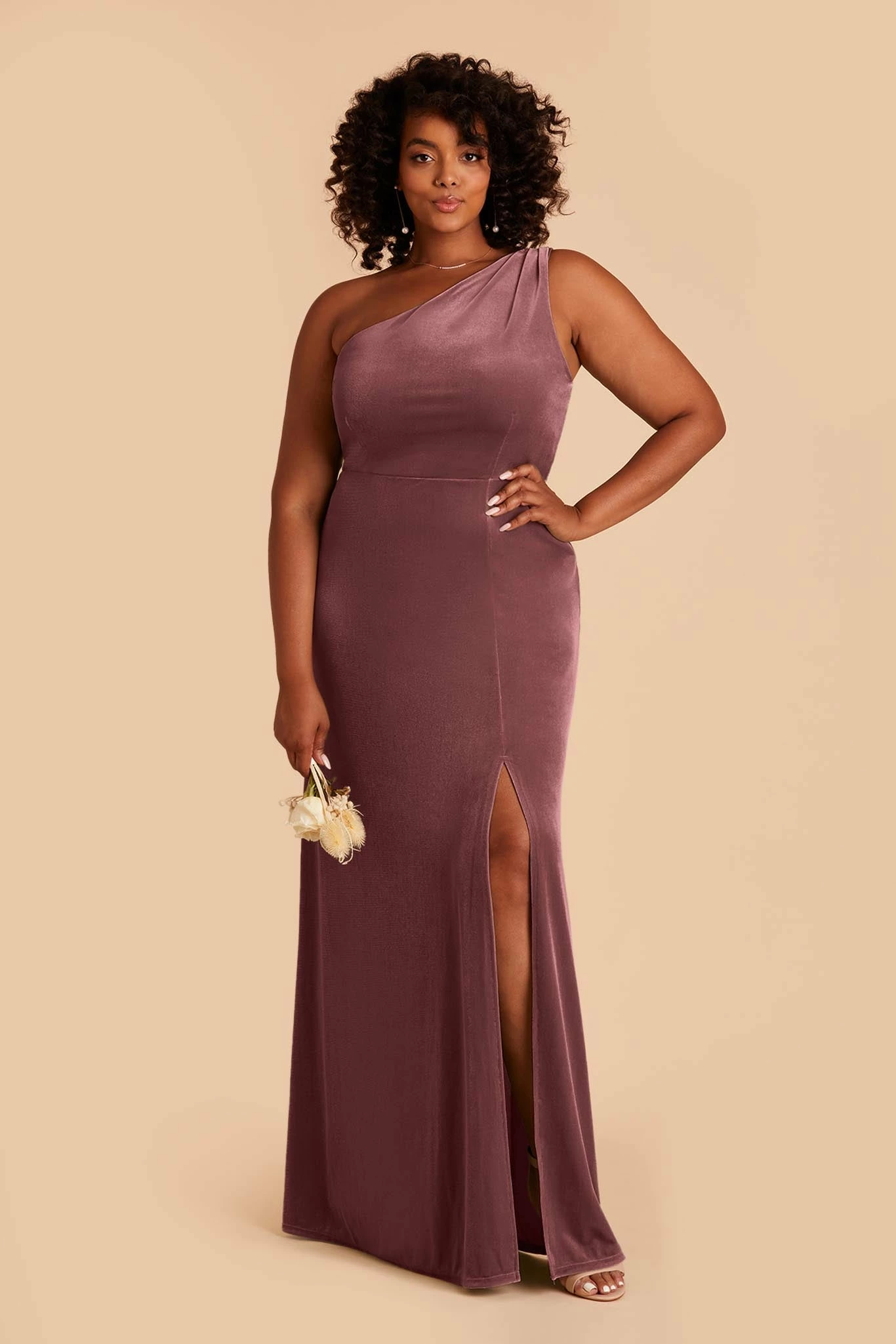 Kira Velvet Dress - Desert Rose 1 Kira Velvet Dress - Desert Rose