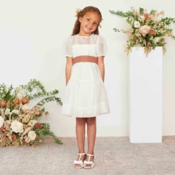 Liz Flower Girl Sash - Desert Rose -US Skirt Sales 2024 desert rose liz flower girl sash lifestyle 01