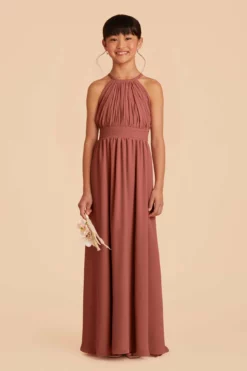 Sienna Junior Dress - Desert Rose -US Skirt Sales 2024 desert rose sienna junior bridesmaid dress 01