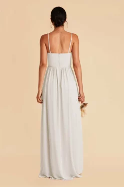 August Convertible Dress - Dove Gray -US Skirt Sales 2024 dove gray august convertible slit bridesmaid dress 04