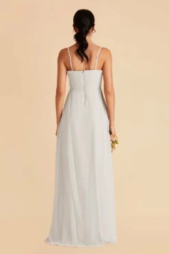 Chris Convertible Chiffon Dress - Dove Gray -US Skirt Sales 2024 dove gray chris convertible bridesmaid dress 01