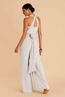 Gigi Convertible Jumpsuit - Dove Gray -US Skirt Sales 2024 dove gray gigi convertible bridesmaid jumpsuit 04