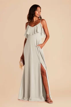 Jane Convertible Dress - Dove Gray 24 Jane Convertible Dress - Dove Gray -US Skirt Sales 2024 dove gray jane slit bridesmaid dress 02