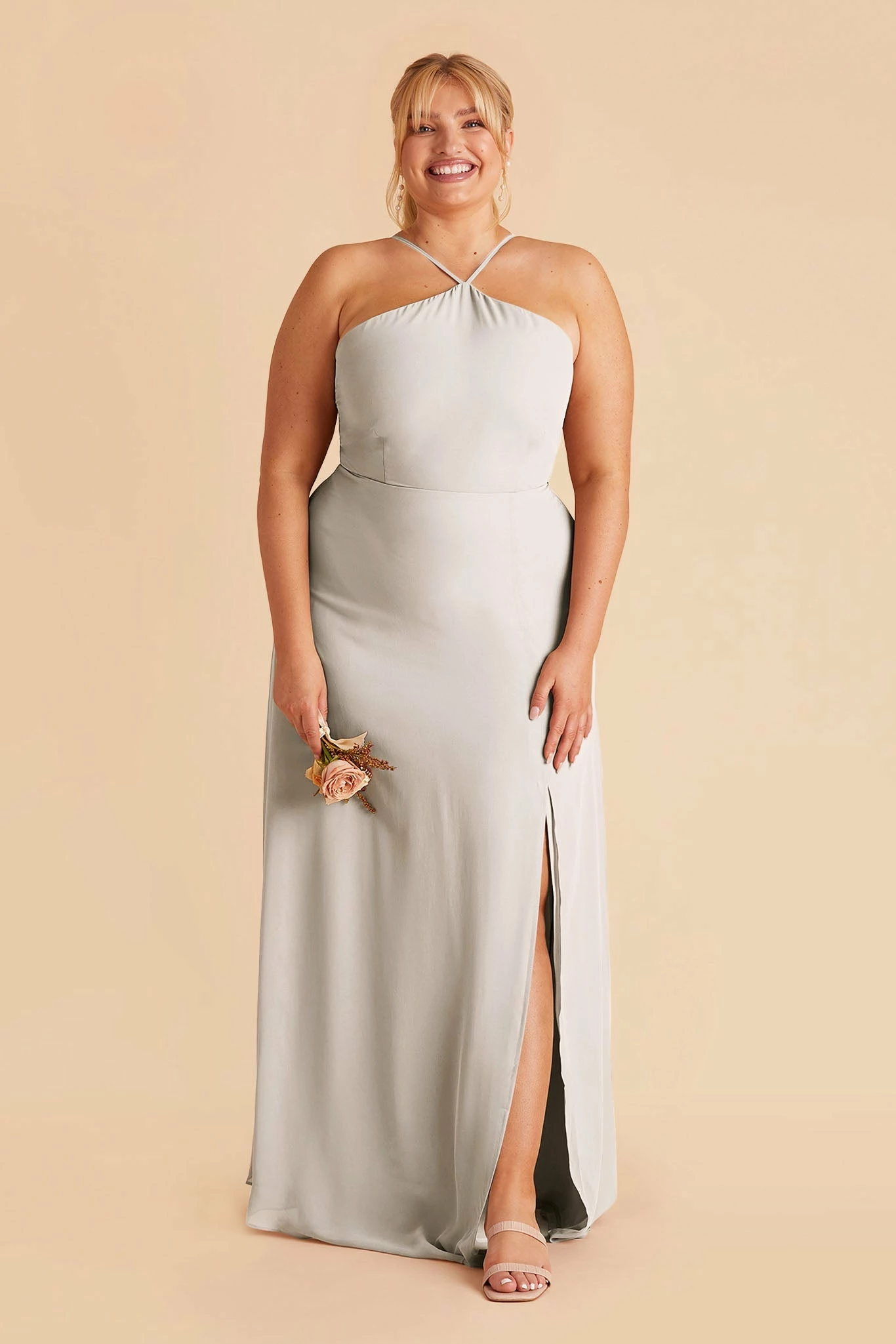 Juliet Chiffon Dress - Dove Gray