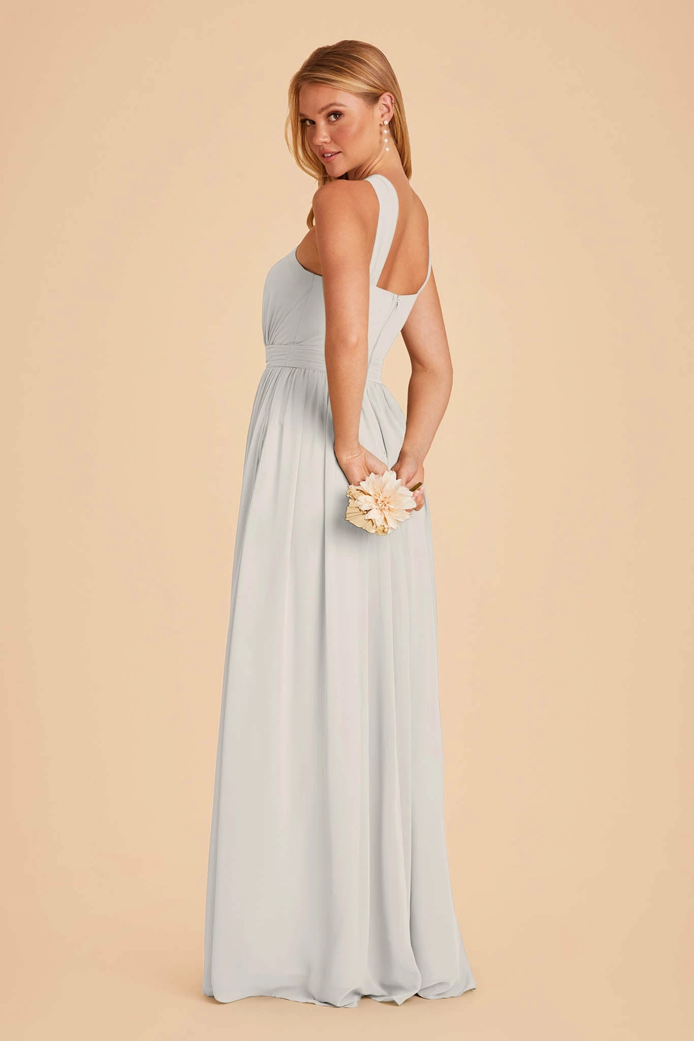 Kiko Chiffon Dress - Dove Gray 4 Kiko Chiffon Dress - Dove Gray - Image 4