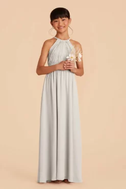 Sienna Junior Dress - Dove Gray -US Skirt Sales 2024 dove gray sienna junior bridesmaid dress 02