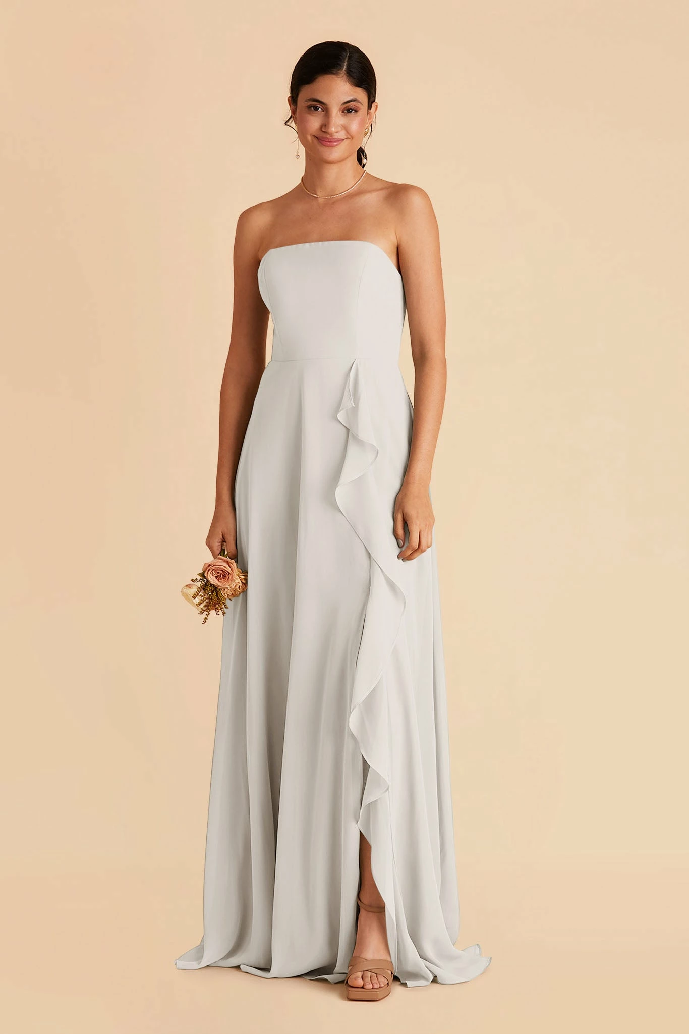 Winnie Convertible Chiffon Dress - Dove Gray 1 Winnie Convertible Chiffon Dress - Dove Gray